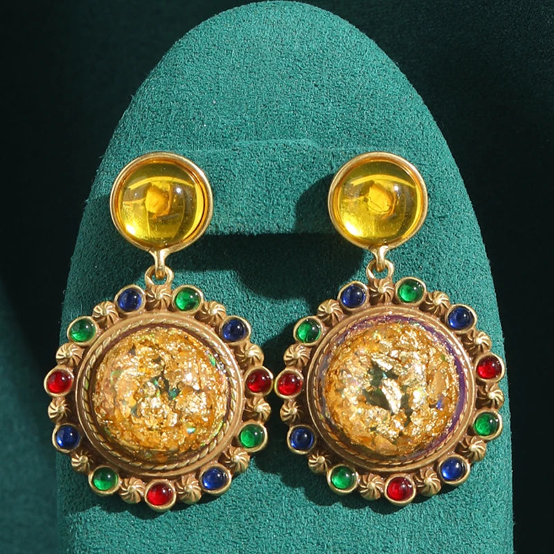 Ancient Citrine Drop Earrings – Vintage-Inspired Heirloom Glam