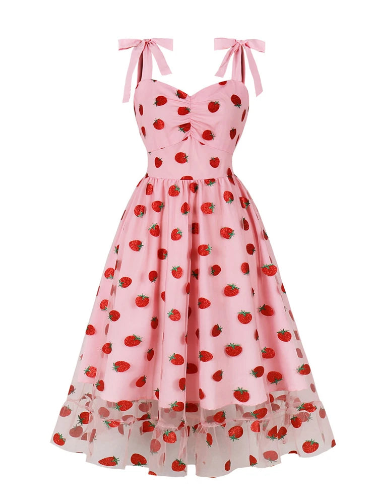 Sweet Strawberry Swing Dress - Perfect for Summer Fun!