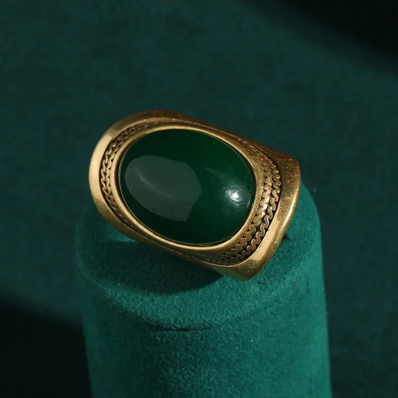 Vintage French Oval Statement Rings – Bold Color & Cinematic Chic